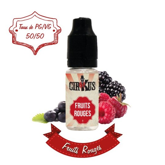 e-liquide Fruits rouges de la gamme CIRKUS AUTHENTIC  fabricant VDLV flacon de 10 ml