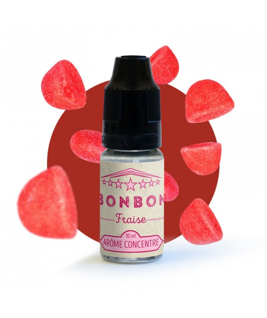flacon arôme concentré pour e-liquide bonbon fraise de la marque vdlv